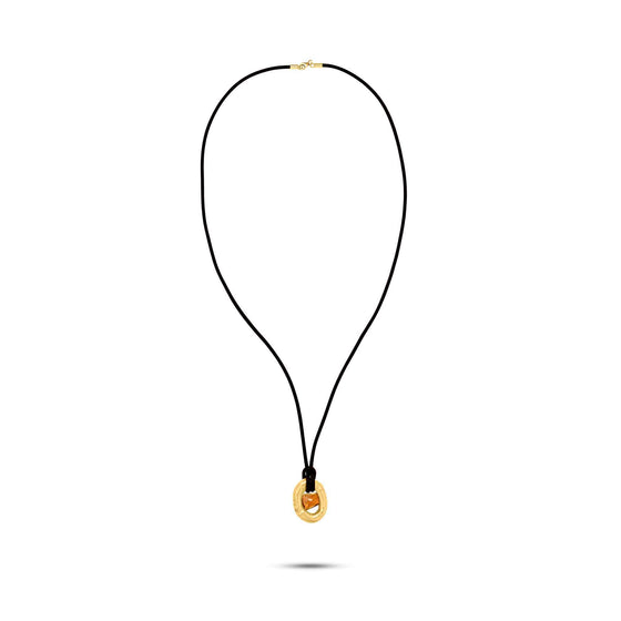 Pietre Collection 21K Gold No-Ma-Do's Citrine Small Link Necklace