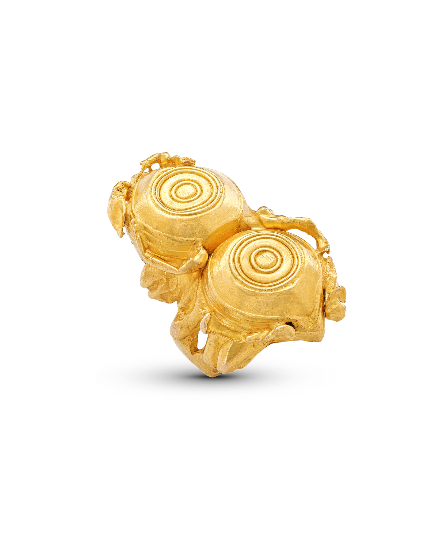 21K Gold Stacked Geometric 
Cerchio Ring - Nado's Jewellery