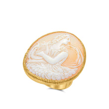  Perle Collection 21K Gold & Pearl Greek Goddess Vintage Ring