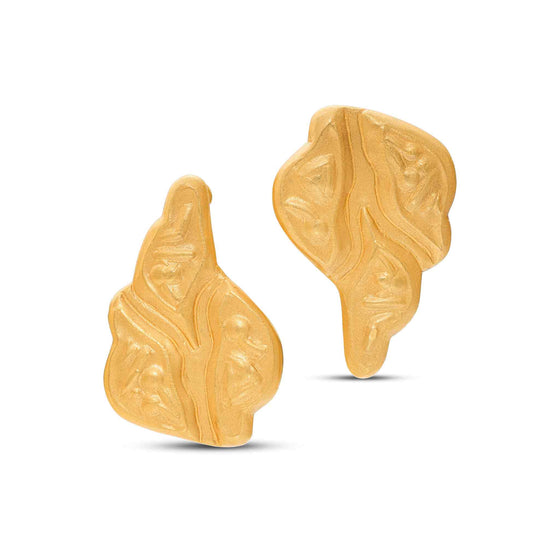 Tesoro Collection 21K Gold Flame Earrings