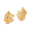 Tesoro Collection 21K Gold Double Ginko Leaf Earrings