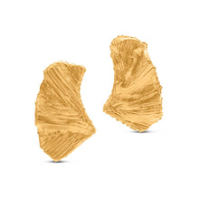  Tesoro Collection 21K Gold Grande Ginko Leaf Earrings