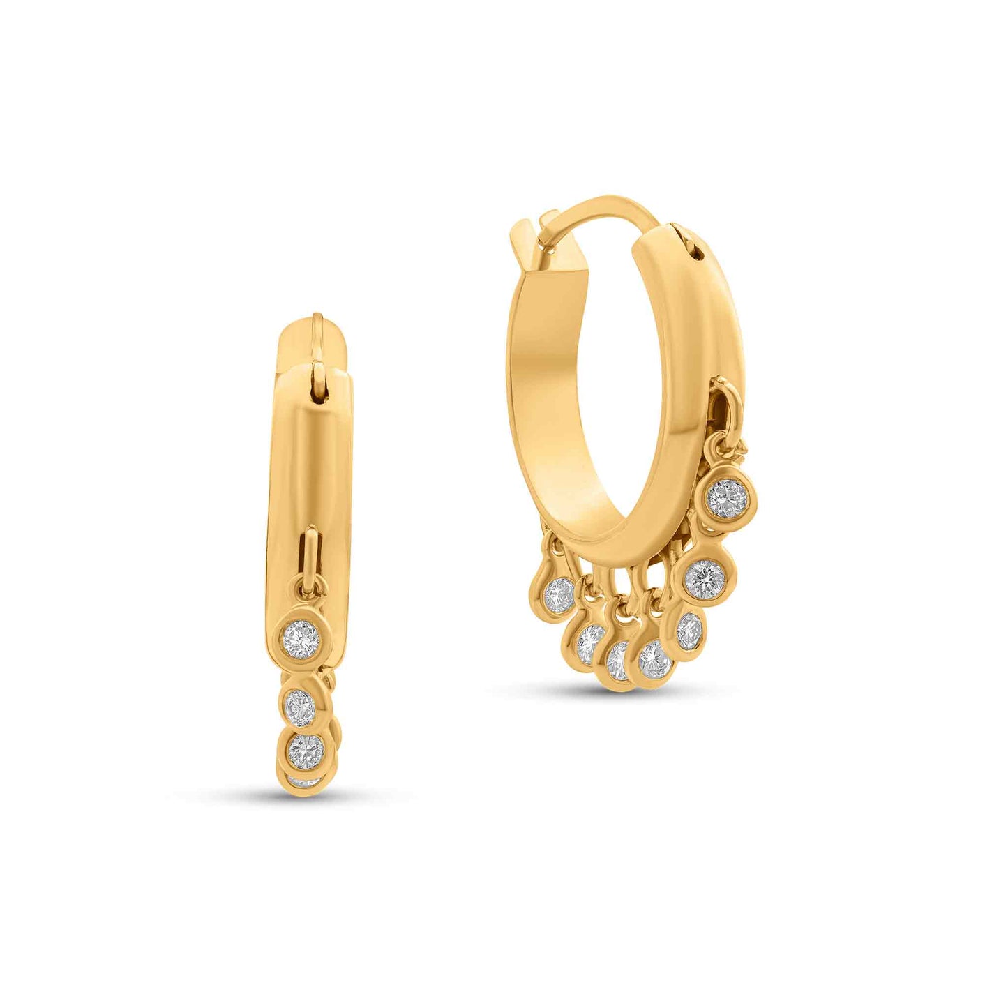 Diamanti Collection 18K Gold Diamonds Fringe Grande Earrings - Nado's Jewellery