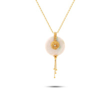  Diamanti Collection 18K Gold Diamonds & White Jade Dangle Pendant