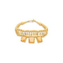  Pietre Collection 21K Gold Citrine Trio Collier