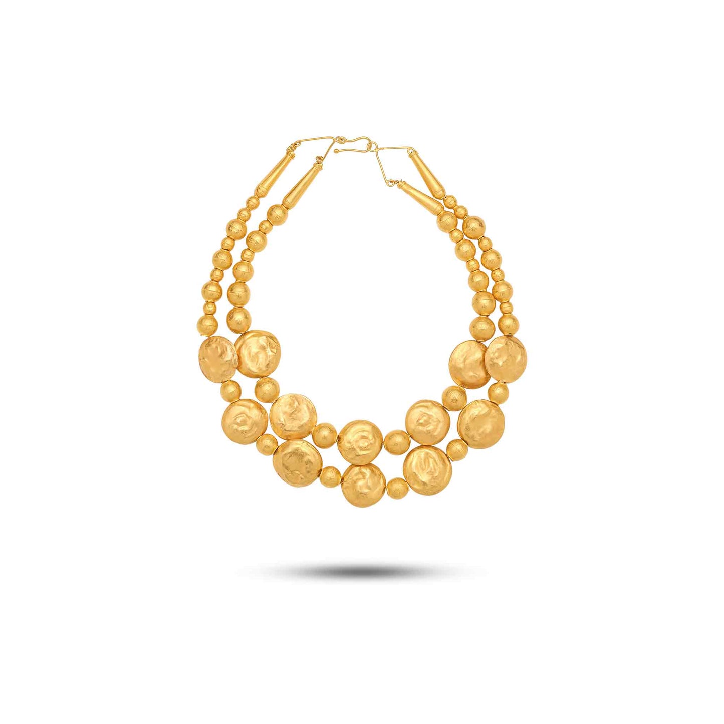 Tesoro Collection 21K Gold Two-Tier Multi-Sized Termes Collier - Nado's Jewellery