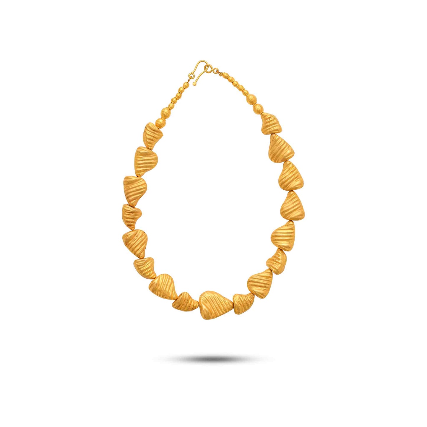 Tesoro Collection 21K Gold Ribbed Collier - Nado's Jewellery
