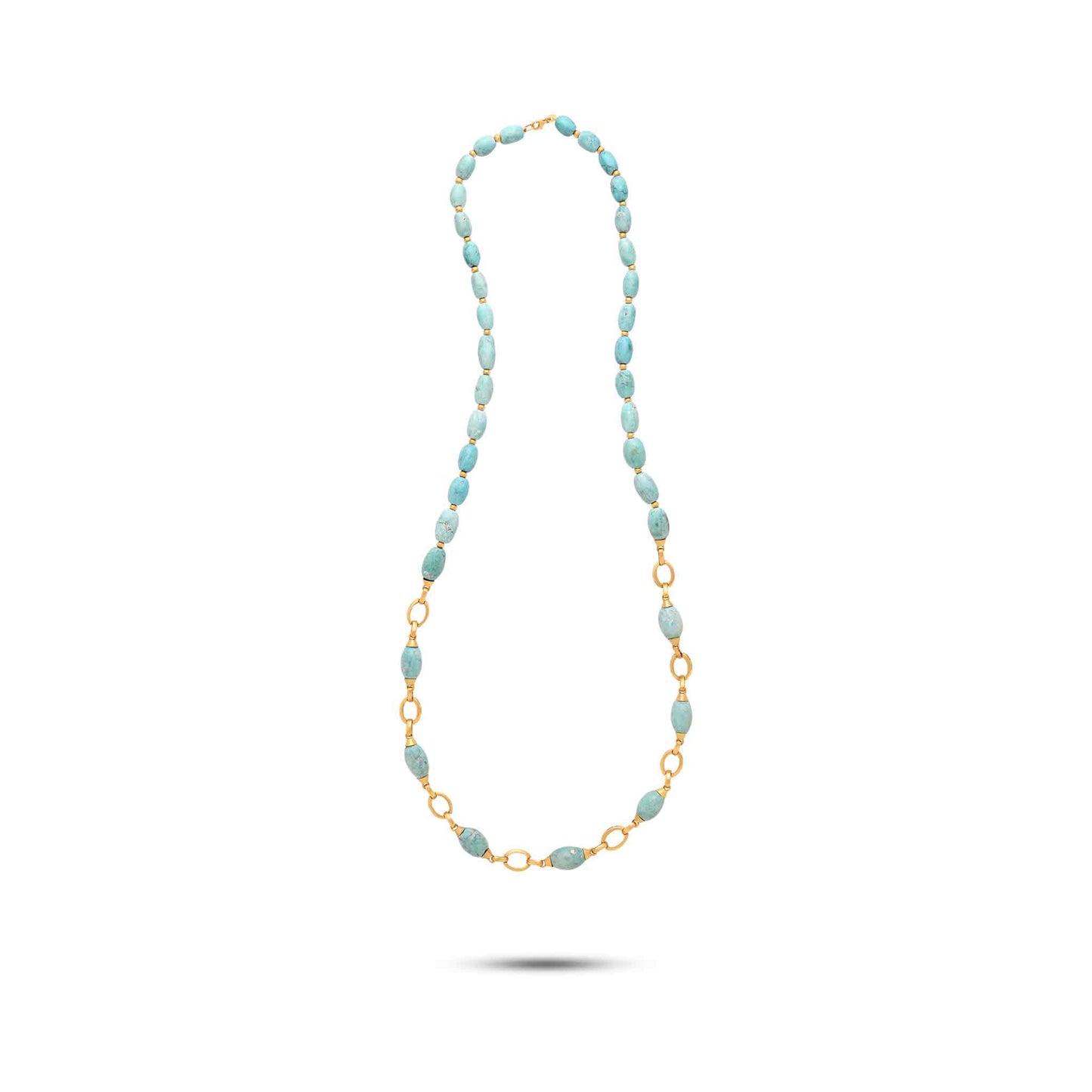 Turchese Collection 18K Gold Coins & Turquoise Multi-Tier Necklace - Nado's Jewellery
