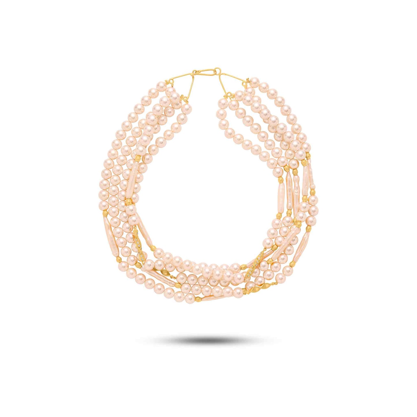 Perle Collection Pearls & 21K Gold Multi-Strand Necklace - Nado's Jewellery