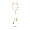 Tesoro Collection 18K Gold Duo Tassle Rope Necklace