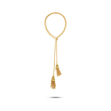  Tesoro Collection 18K Gold Lariat Tassle Rope Necklace