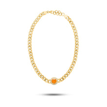  Diamanti Collection 21K Gold Citrine & Diamonds Curb Link Choker