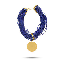  Pietre Collection 21K Gold Coin Multi-Strand Lapis Collier