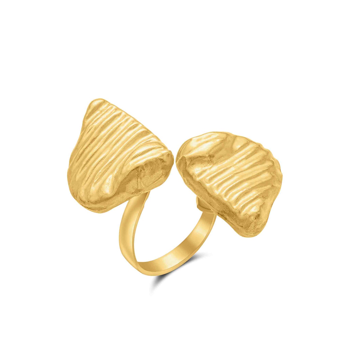 Tesoro Collection 21K Ribbed Disconnected Ring - Nado's Jewellery