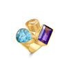 Pietre Collection 18K Gold Disconnected Triple Stones Ring