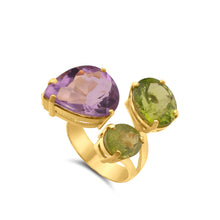  Pietre Collection 18K Gold Disconnected Amethyst & Citrine Ring